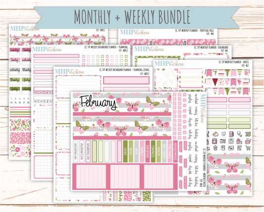 FEBRUARY Weekly Dashboard Kit for 7x9 Erin Condren Planners. 2026 Collection "Fly" || ECWDS (Copy)