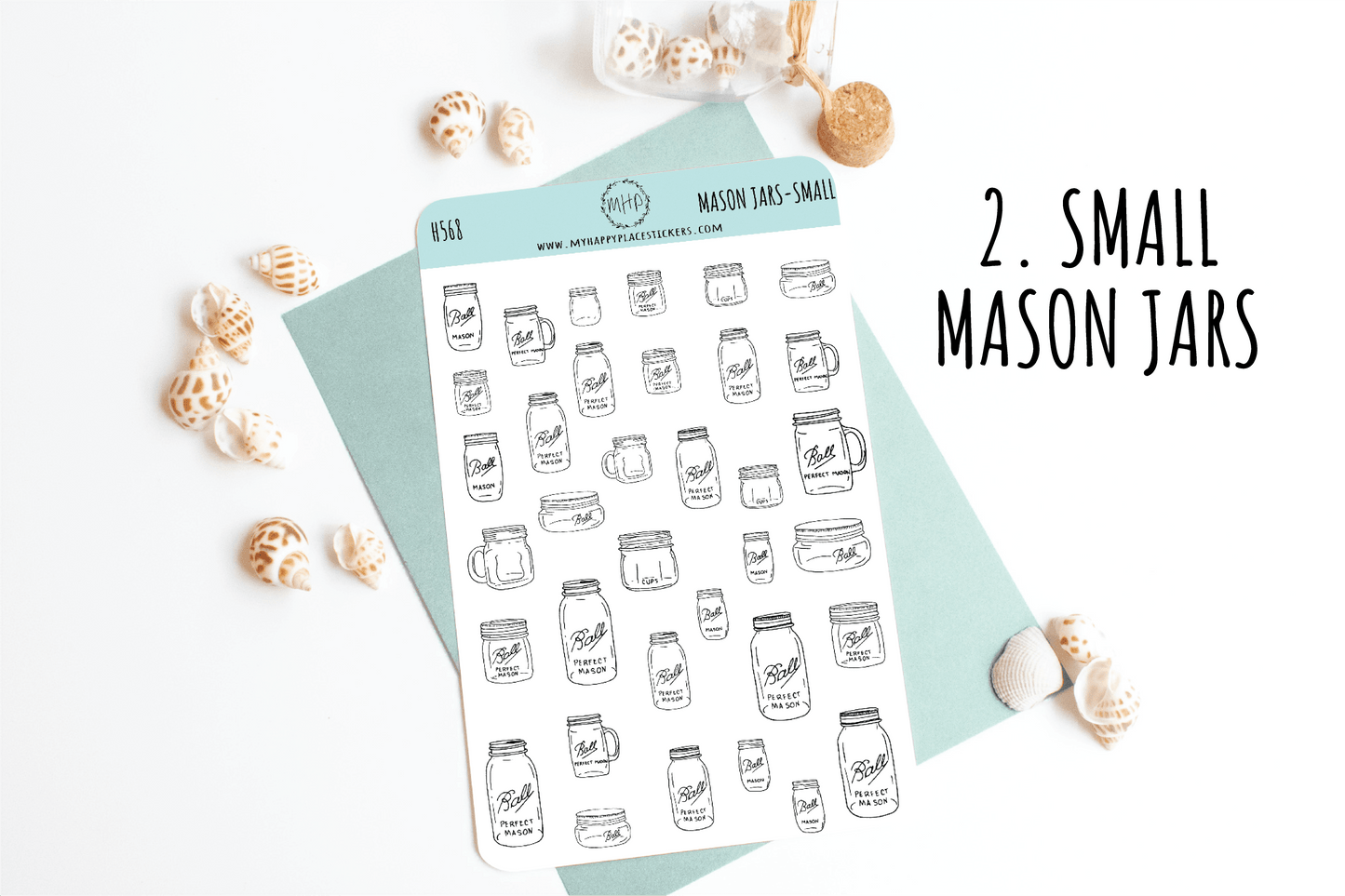 Mason Jar, Black and White Sticker. Planner Stickers for Bullet Journals, Calendars, and Scrapbooking. College Planner Stickers || HO901