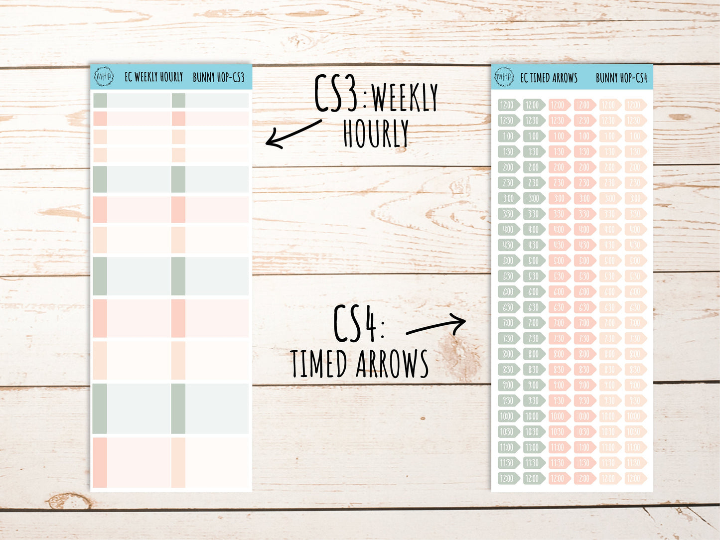 Stickers for 7x9 Erin Condren Planners. April "Bunny Hop" || BH-CS