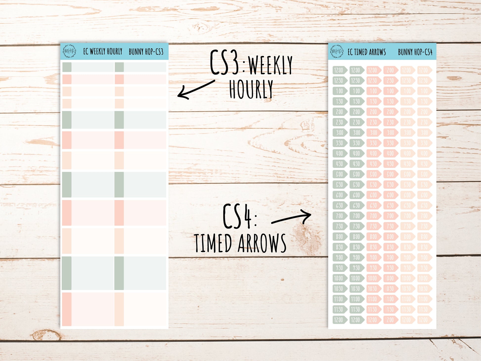 Stickers for 7x9 Erin Condren Planners. April "Bunny Hop" || BH-CS