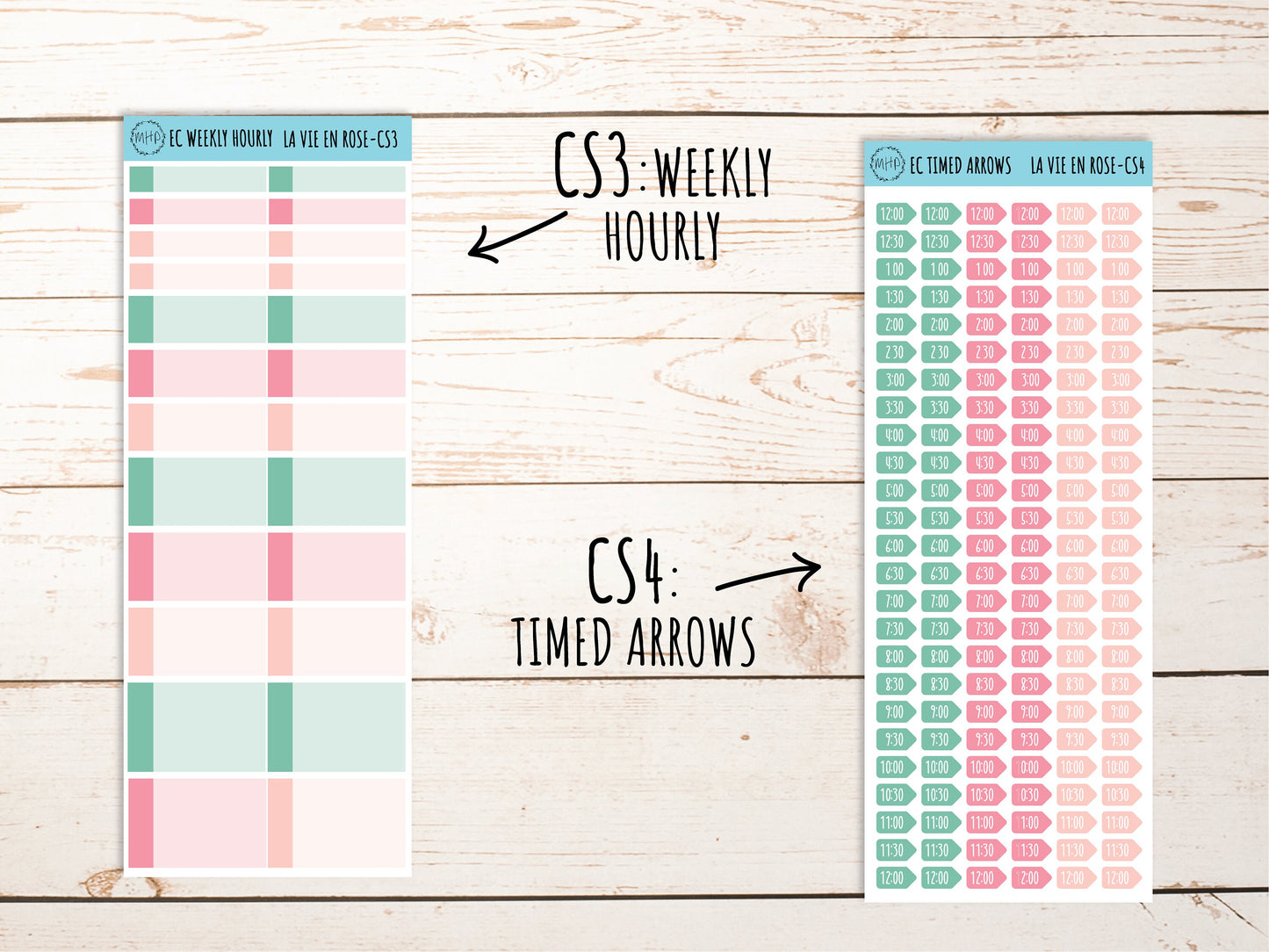 Stickers for 7x9 Erin Condren Planners. May "La Vie En Rose" || LVER-CS