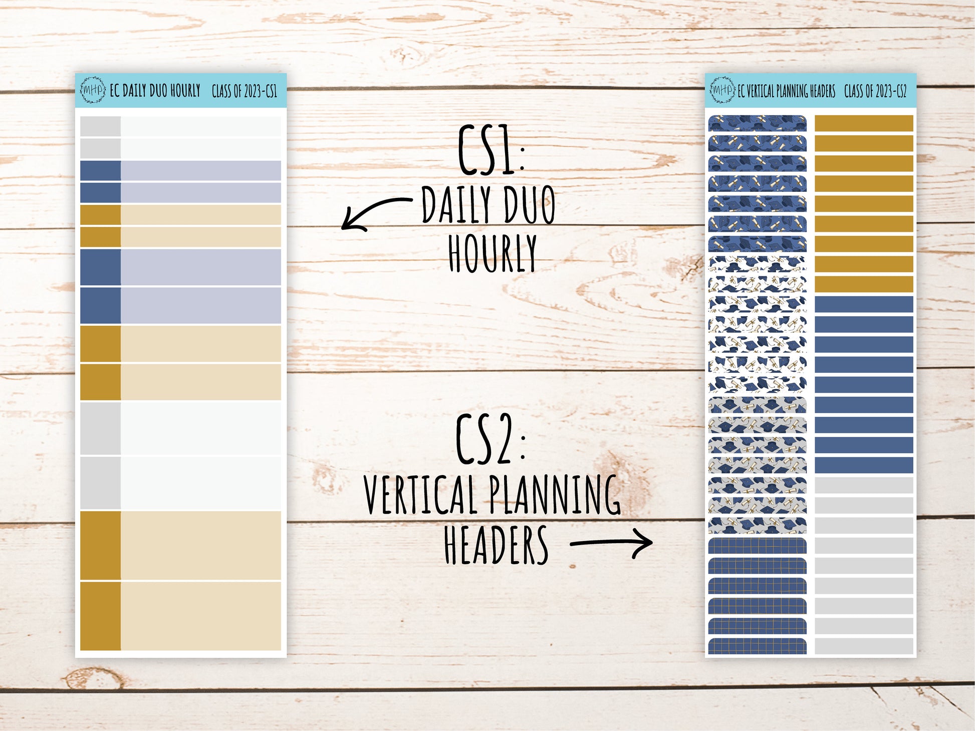 Stickers for 7x9 Erin Condren Planners. GRADUATION MONTH "Class of 2023. Add-On Sticker Sheets || C23-CS