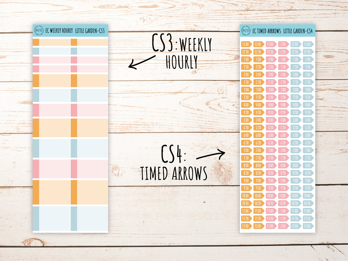 Stickers for 7x9 Erin Condren Planners. APRIL "Little Garden". Add-On Sticker Sheets || LG-CS