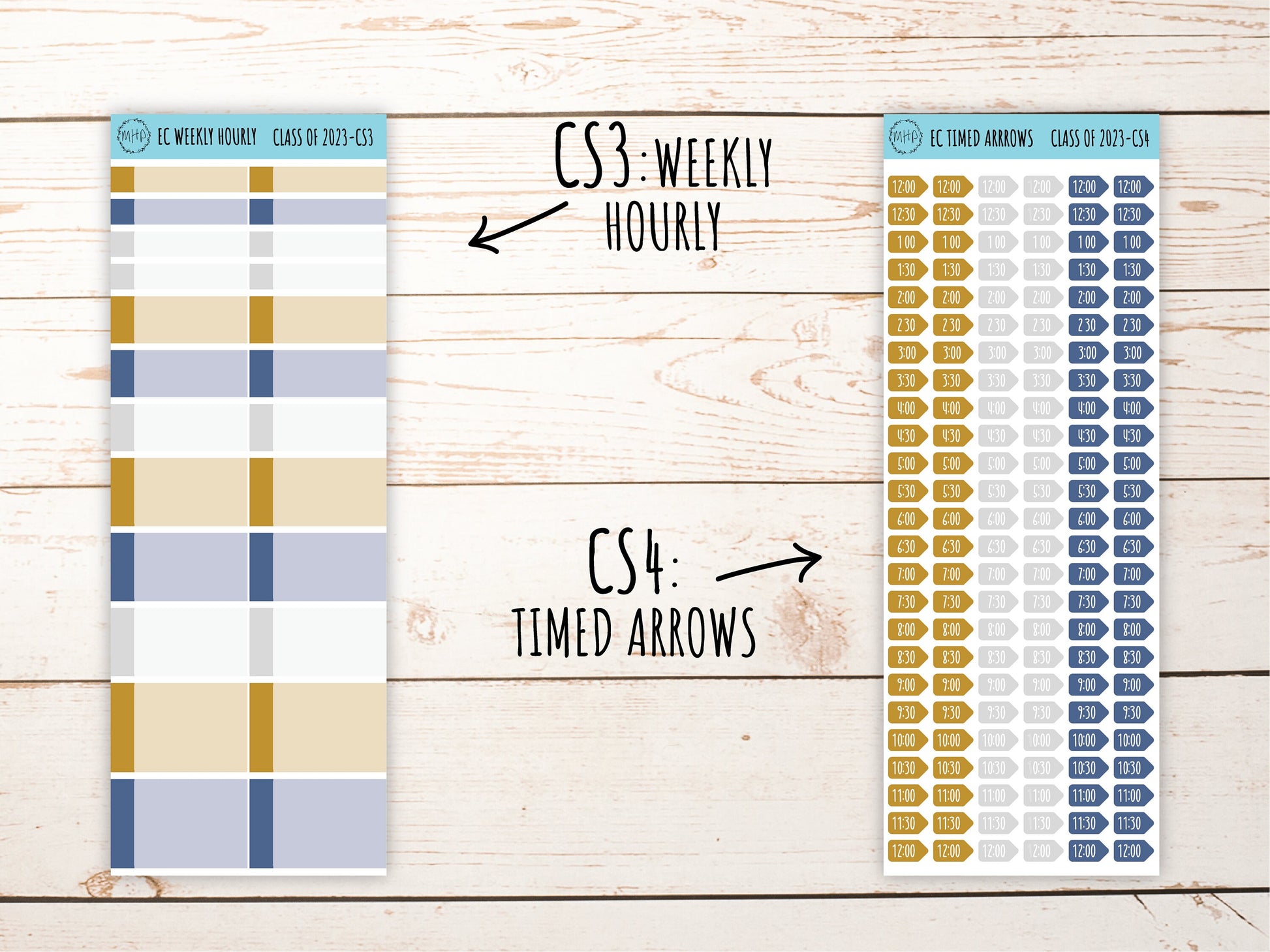 Stickers for 7x9 Erin Condren Planners. GRADUATION MONTH "Class of 2023. Add-On Sticker Sheets || C23-CS