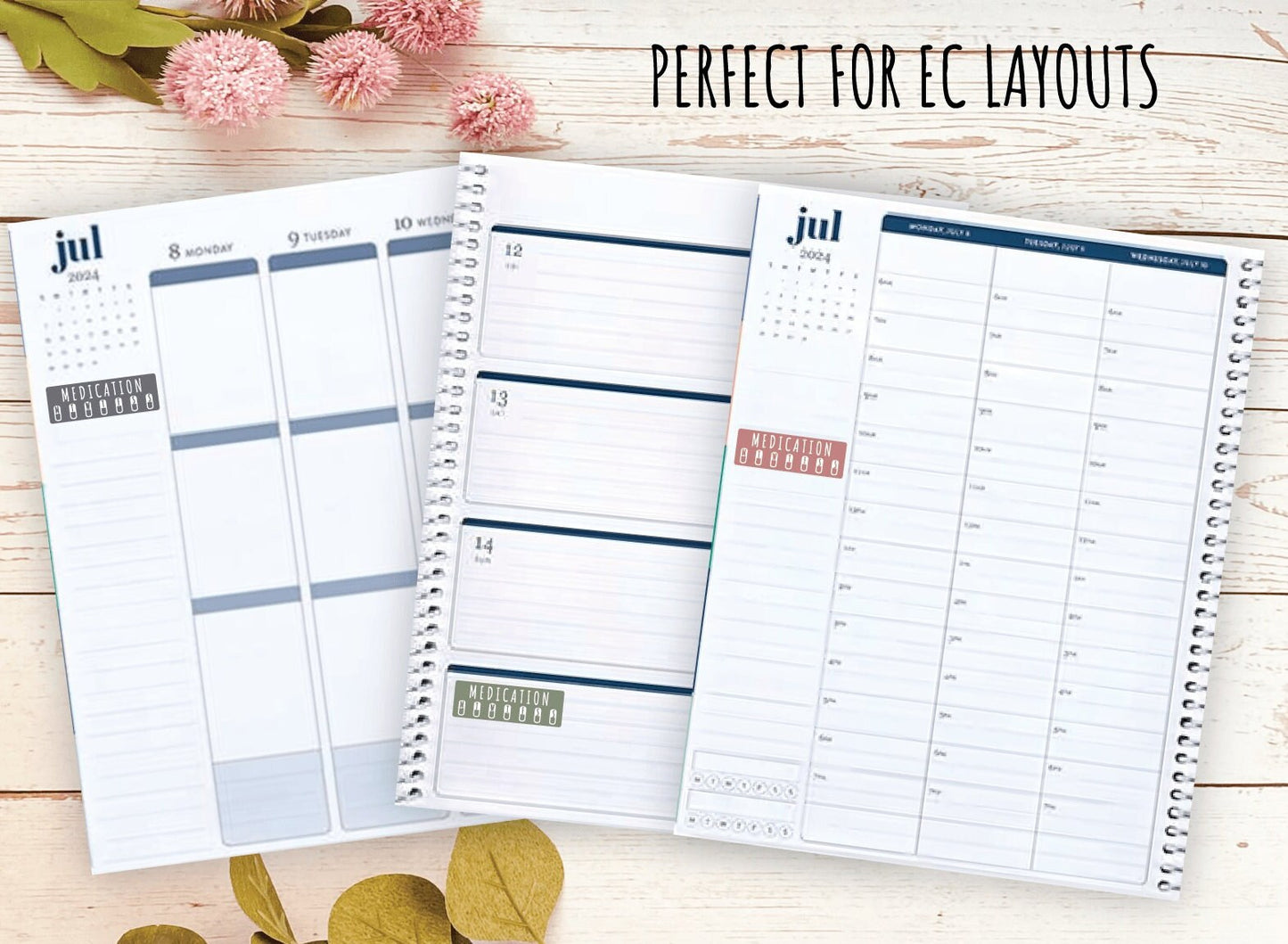 Weekly Medication Tracker. Planner Stickers for Bullet Journals. Habit Tracker Stickers || F773