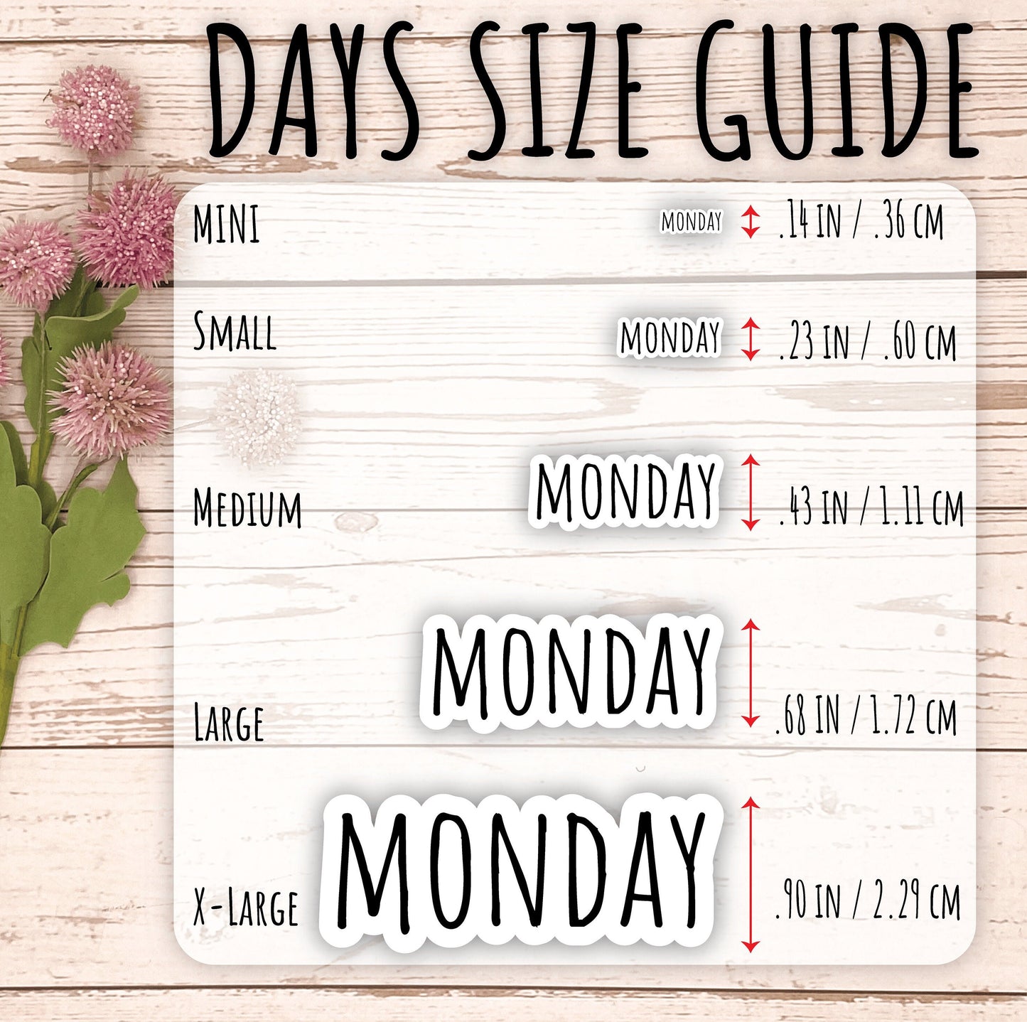 Small Days of the Week Sticker for Planners, Organizers and Bullet Journals. College Planner || H500