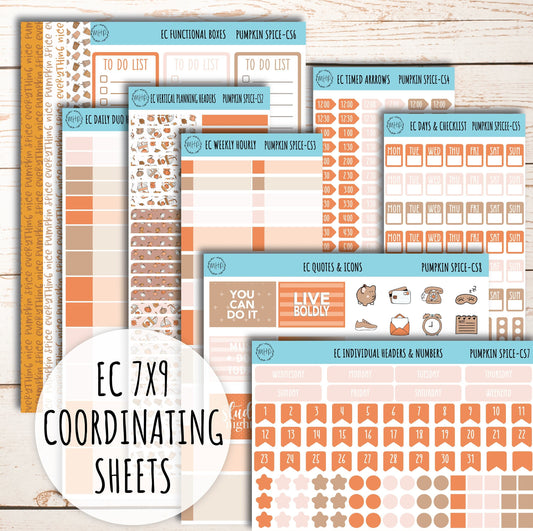 Stickers for 7x9 Erin Condren Planners. NOVEMBER "Pumpkin Spice". Add-On Sticker Sheets || PS-CS