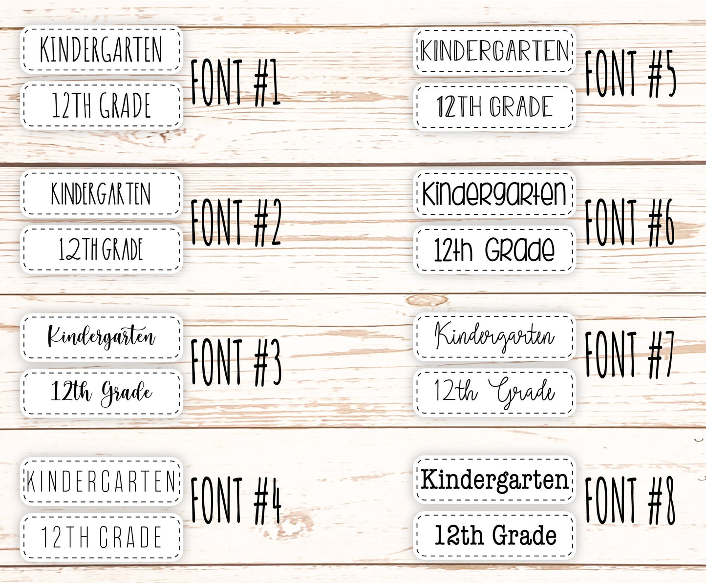 Pre-K to 12th Grade Labels || H599