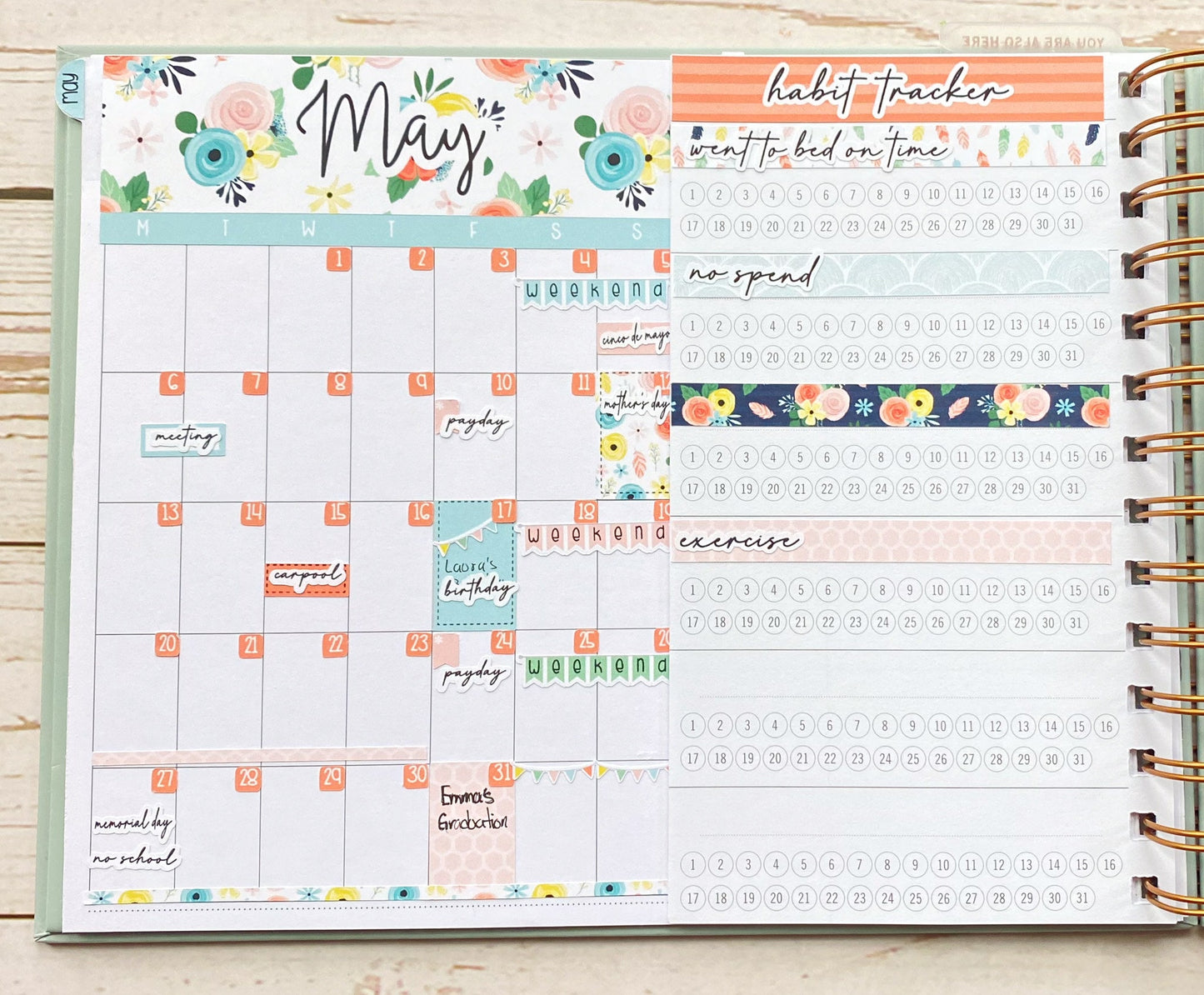 Sticker for MINI Laurel Denise Planners JUNE "Wander" || MWR