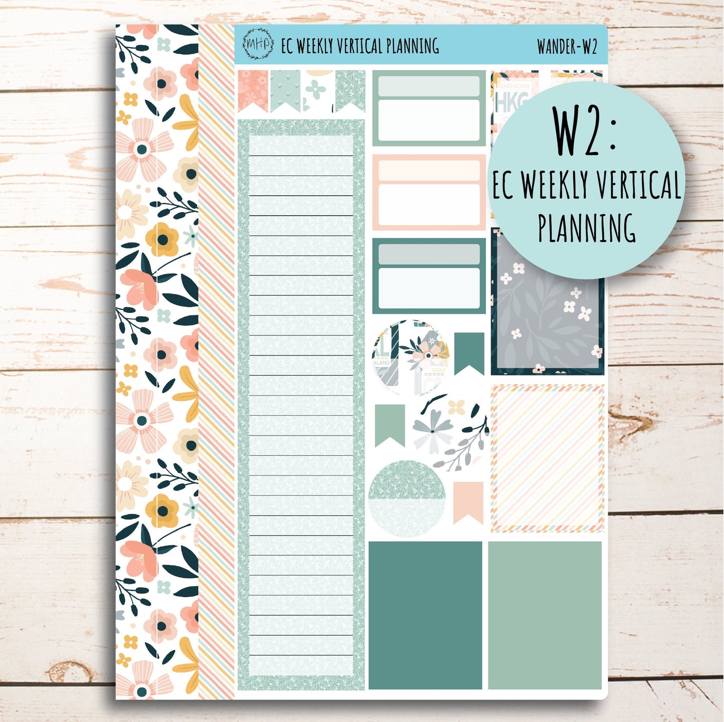 JUNE Weekly Planning Kits for 7x9 Planners. "Wander" || WR-W