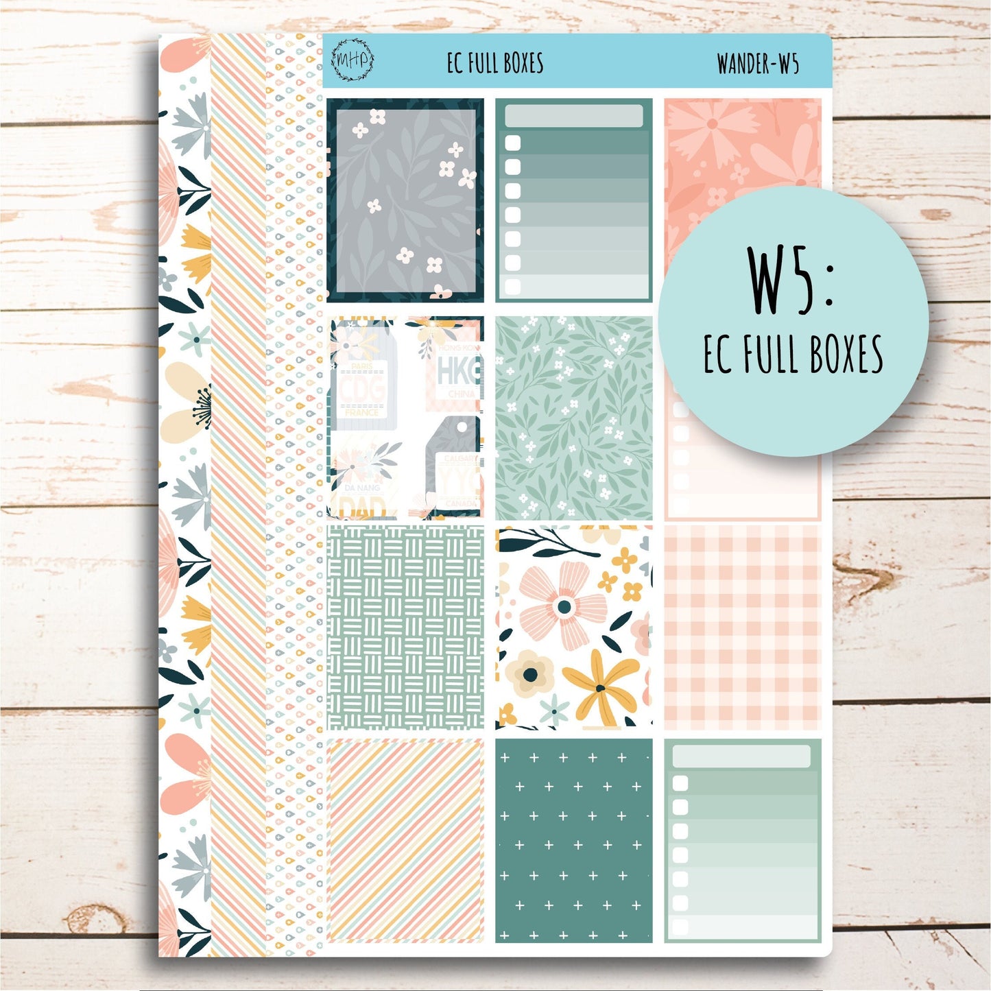 JUNE Weekly Planning Kits for 7x9 Planners. "Wander" || WR-W