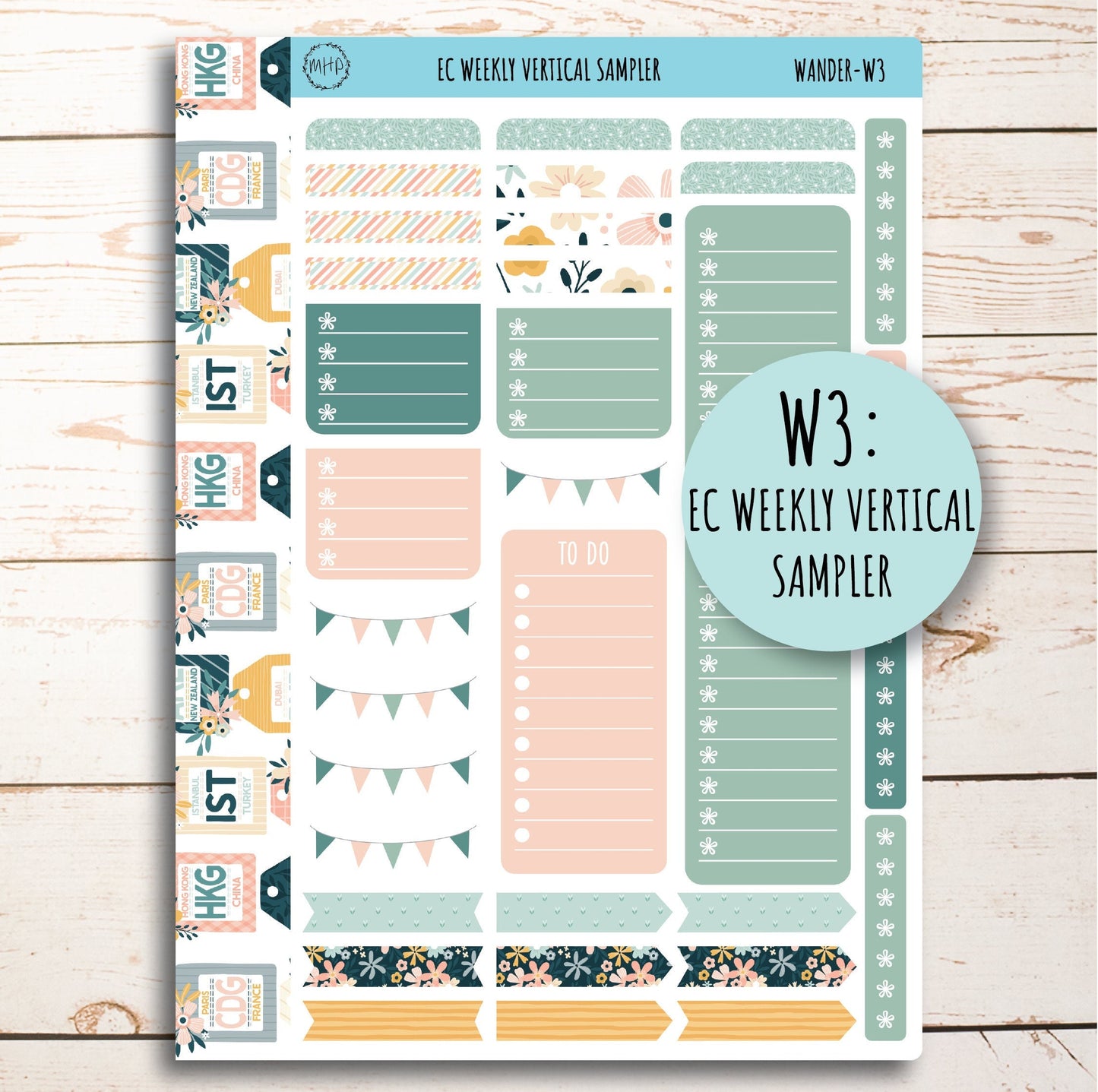 JUNE Weekly Planning Kits for 7x9 Planners. "Wander" || WR-W
