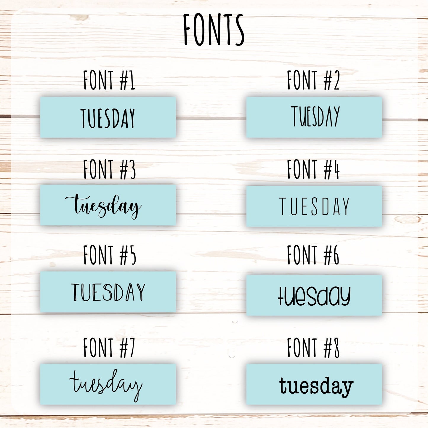 Days of the Week Color Box. Planner Stickers || H588