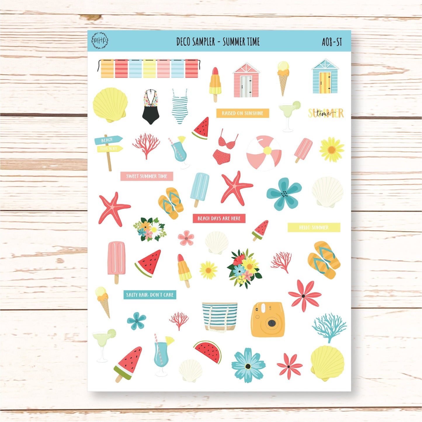Decorative Planner Stickers "Summer Time" || AO-ST