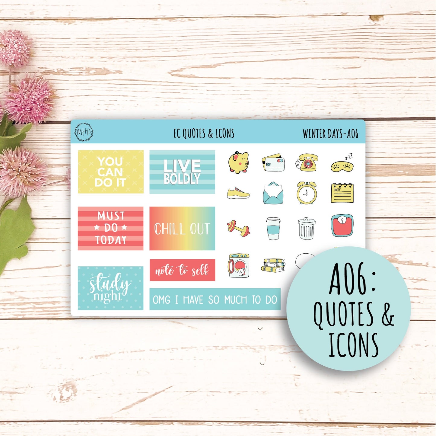 Add Ons Stickers for 7x9 Erin Condren Planners. August "Summer Time" || ST-AO