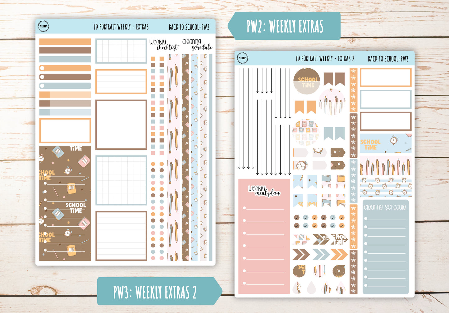 SEPTEMBER Stickers for Laurel Denise Portrait Planners. "Back to School" || PST