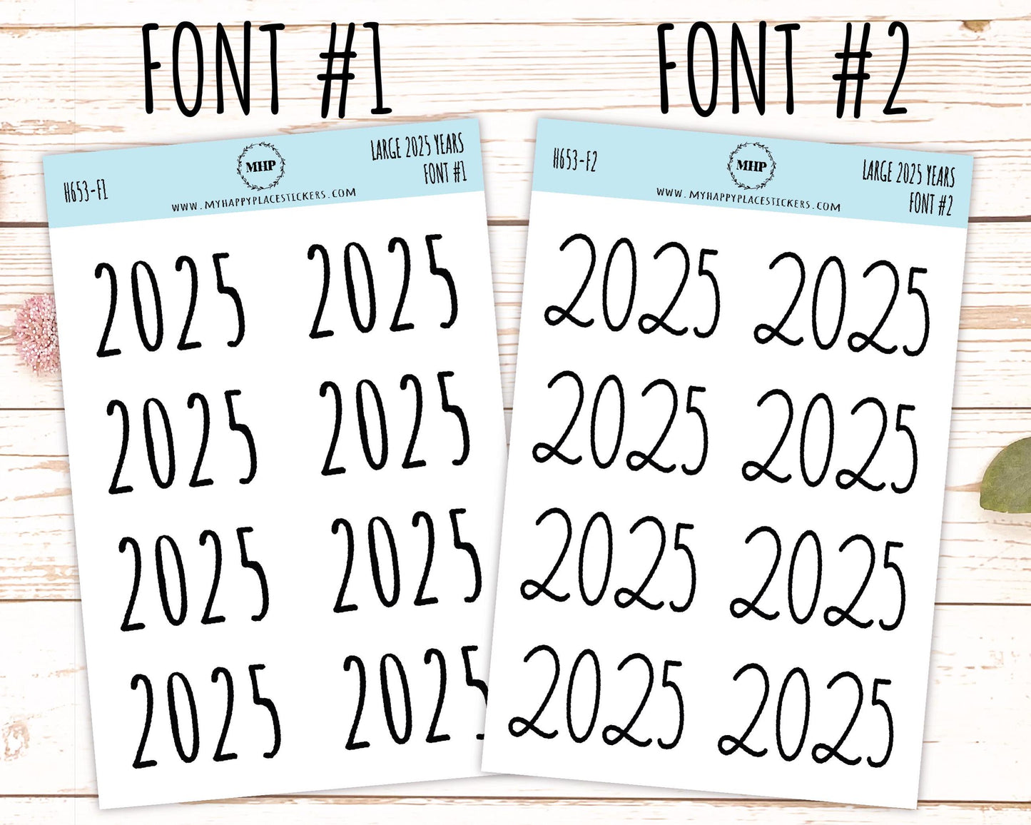 2025 Year Large Size Stickers for Planners || H653