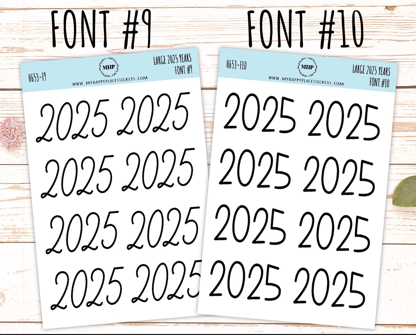 2025 Year Large Size Stickers for Planners || H653