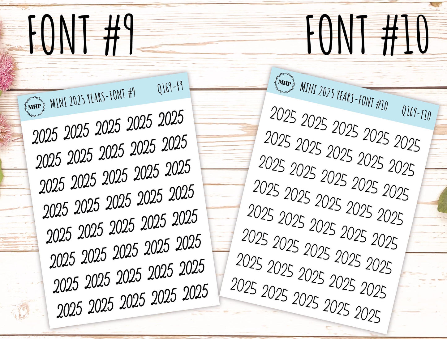 Mini 2025 Year Stickers for Bullet Journals and Planners || Q169