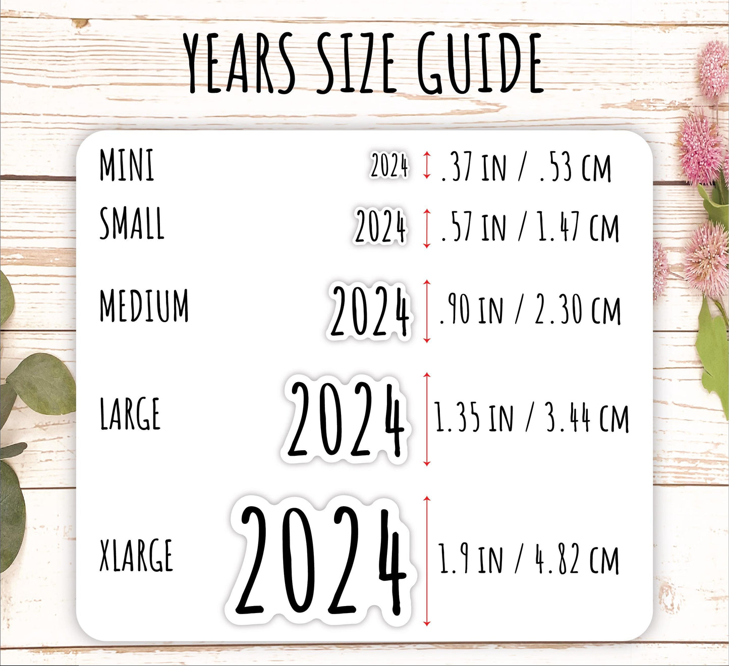 2025 Year Large Size Stickers for Planners || H653
