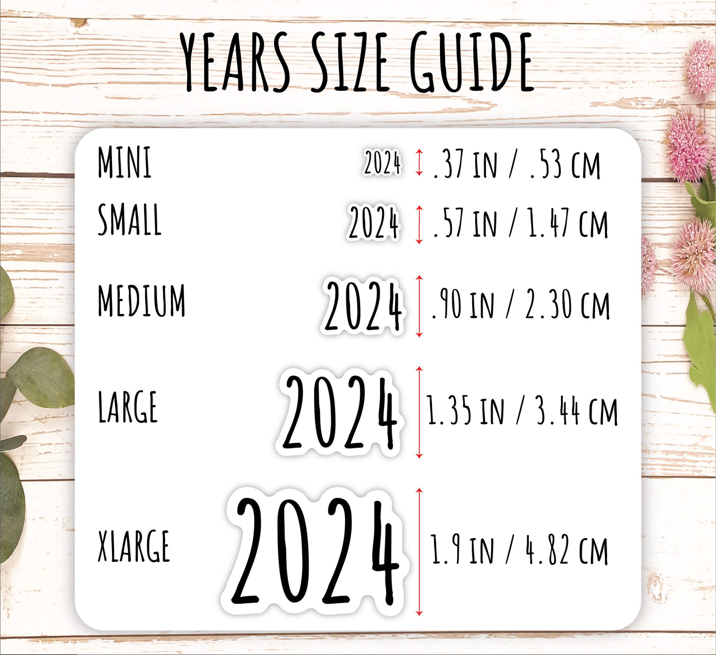 2026 Year Large Size Stickers for Planners || H590