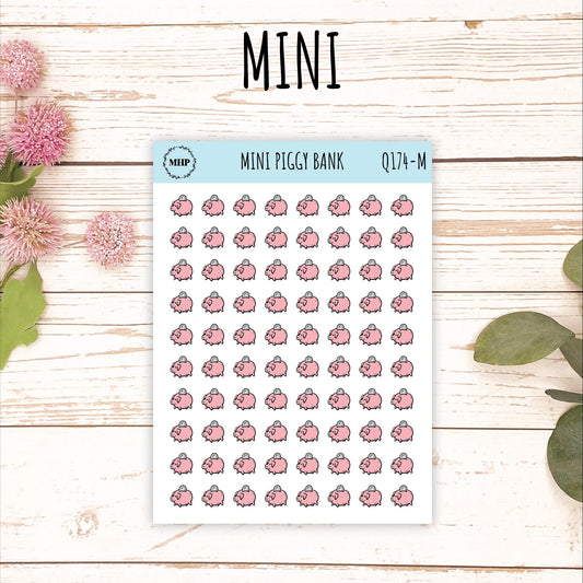 Piggy Bank Stickers. Eat the Frog. Planner Stickers || Q174