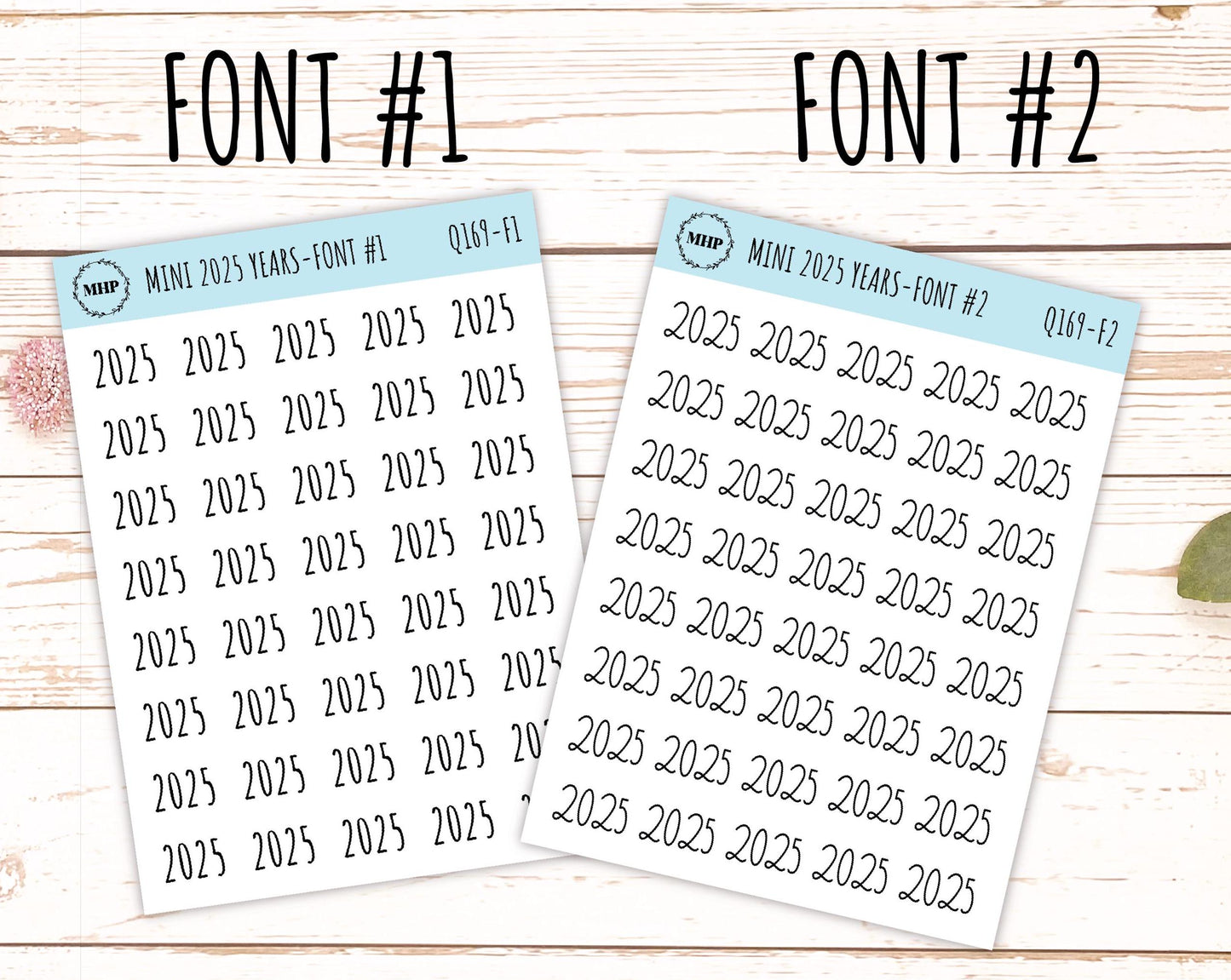 Mini 2025 Year Stickers for Bullet Journals and Planners || Q169