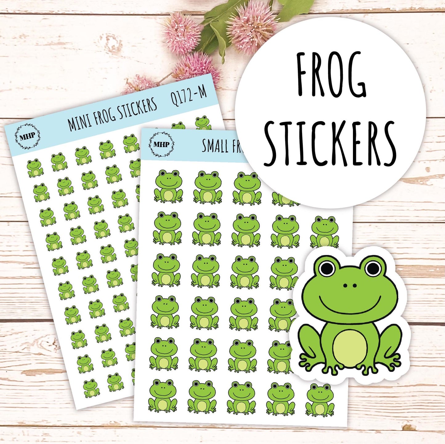 Frog Stickers. Eat the Frog. Planner Stickers || Q172