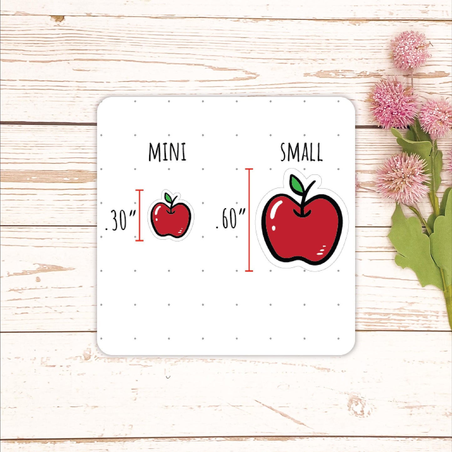 Apple Stickers. Planner Stickers || Q173