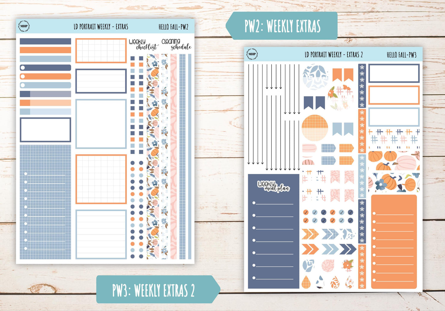 NOVEMBER Stickers for Laurel Denise Portrait Planners. "Hello Fall" || PHF