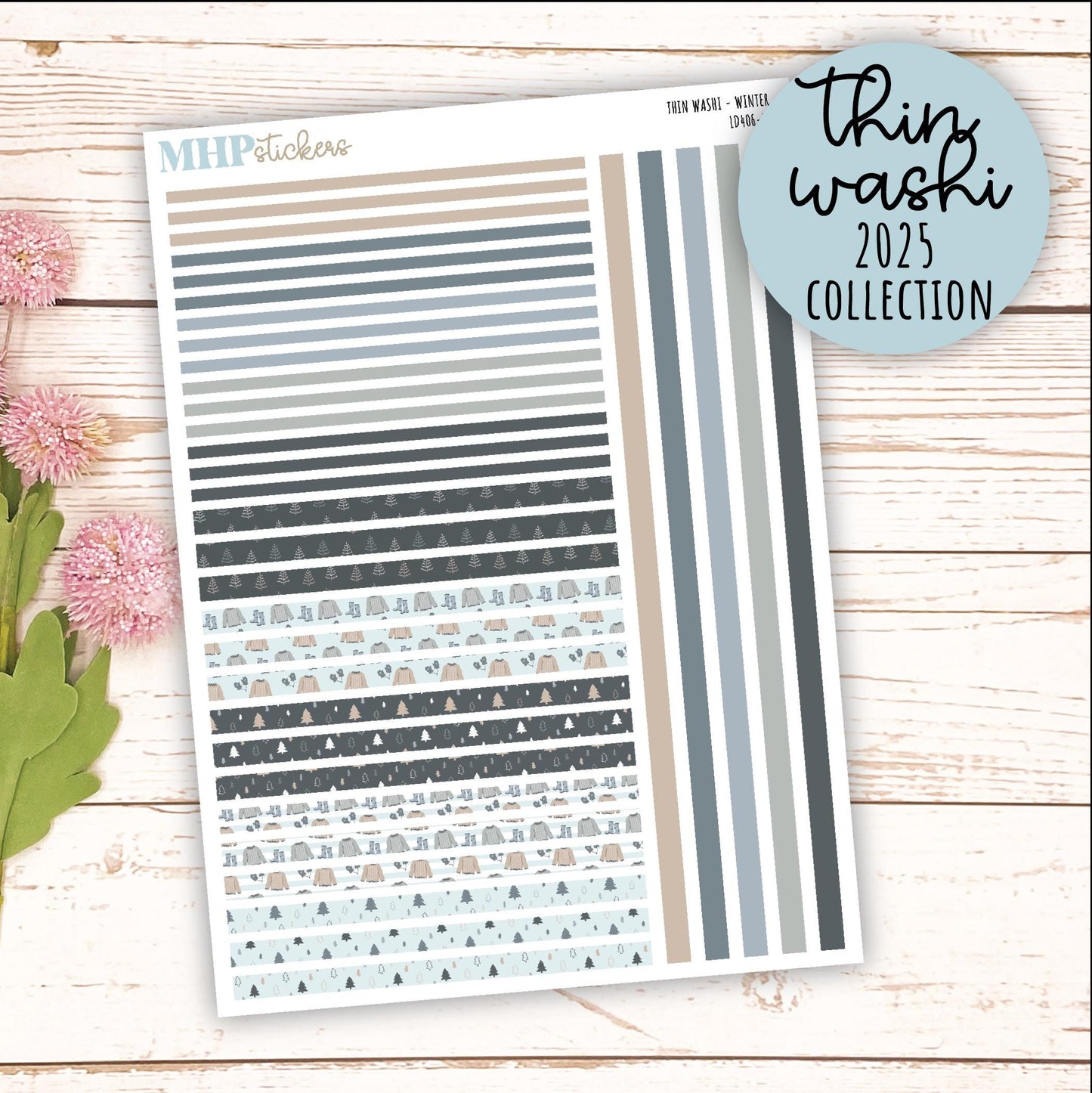 Thin Washi for OG Laurel Denise Planners. Planner Stickers "2025 Collection" || LD406