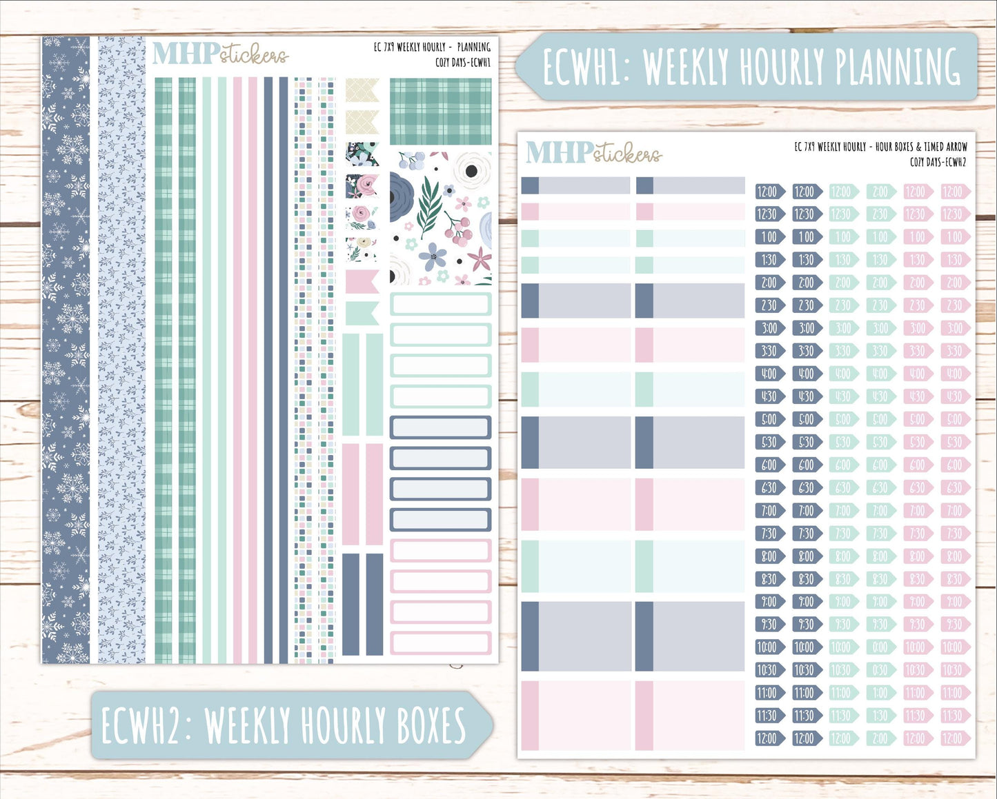 JANUARY Weekly Planning Kits for 7x9 Erin Condren Planners. "Cozy Days" || ECWCD