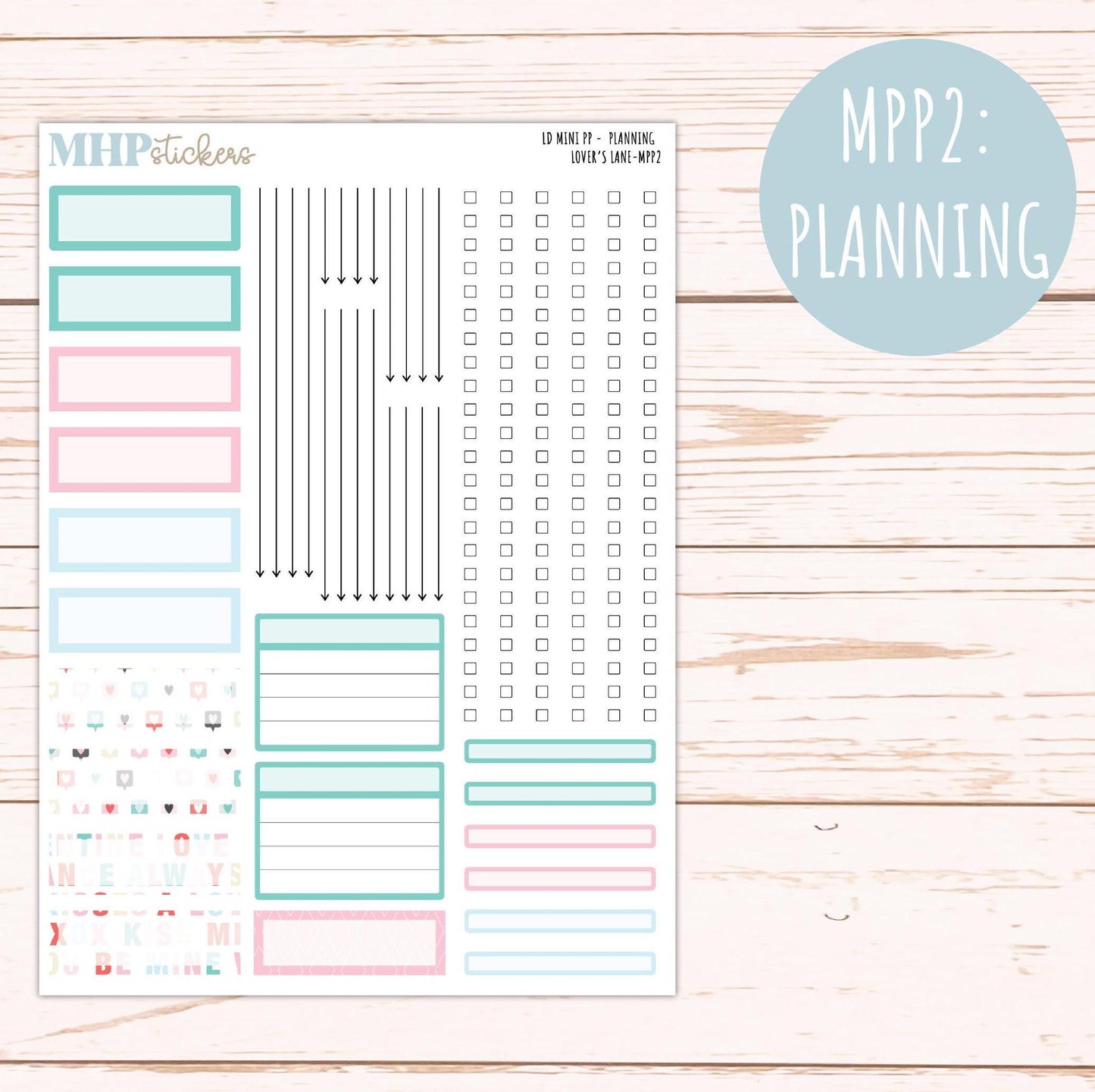 FEBRUARY 2025 Stickers for LD Mini Project Planner "Lover's Lane" || MPPLL