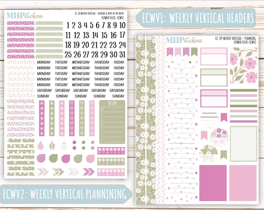 APRIL Weekly Planning Kits for 7x9 Erin Condren Planners. "Flower Fieldr" || ECWFF