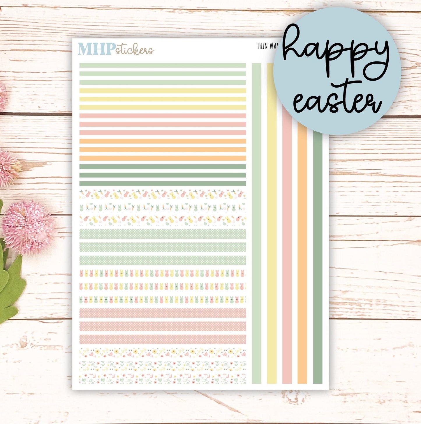 Thin Washi for Laurel Denise Planners. Planner Stickers APRIL '25 || LD406