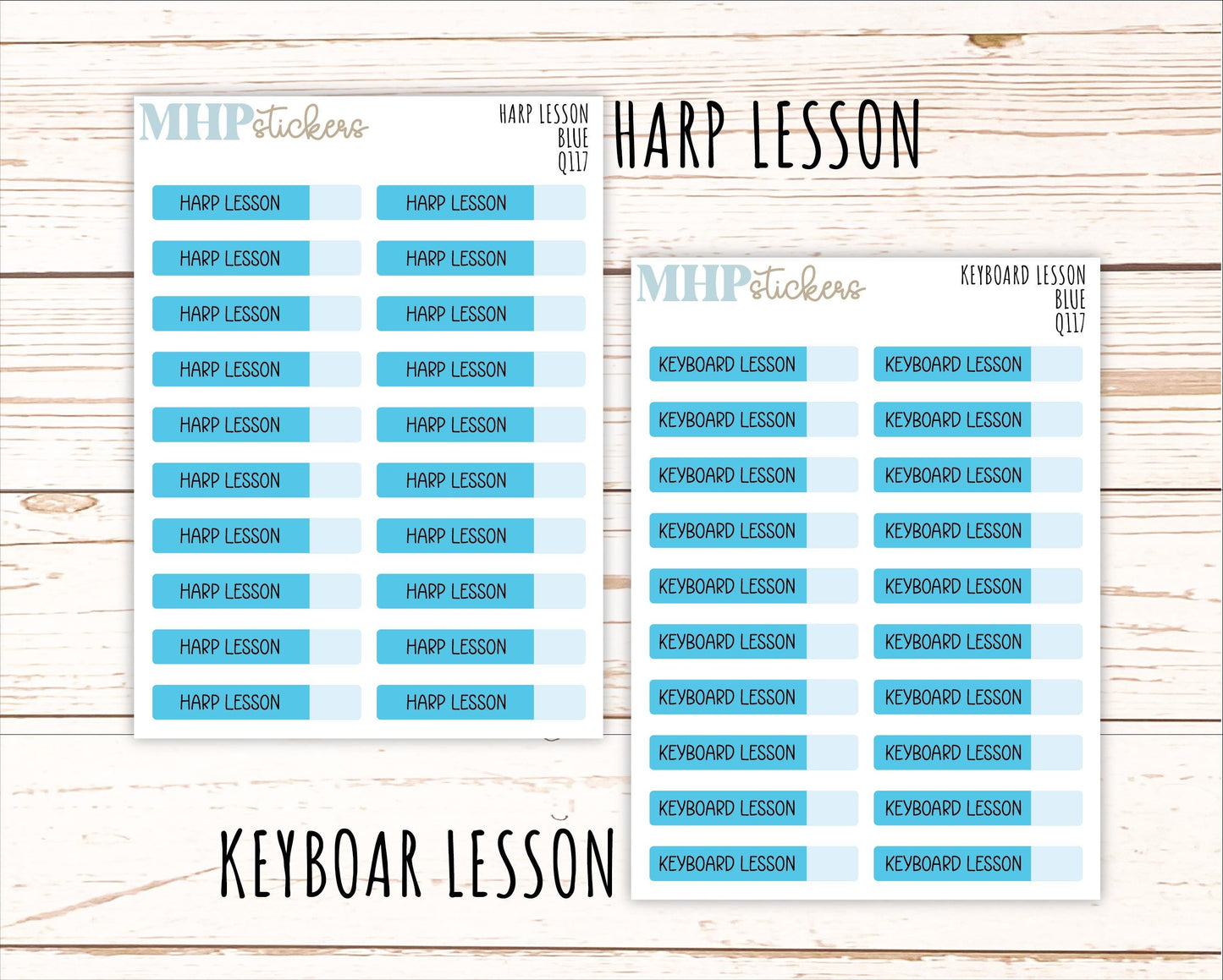 Planner Stickers for Music Lesson Schedules || Q117