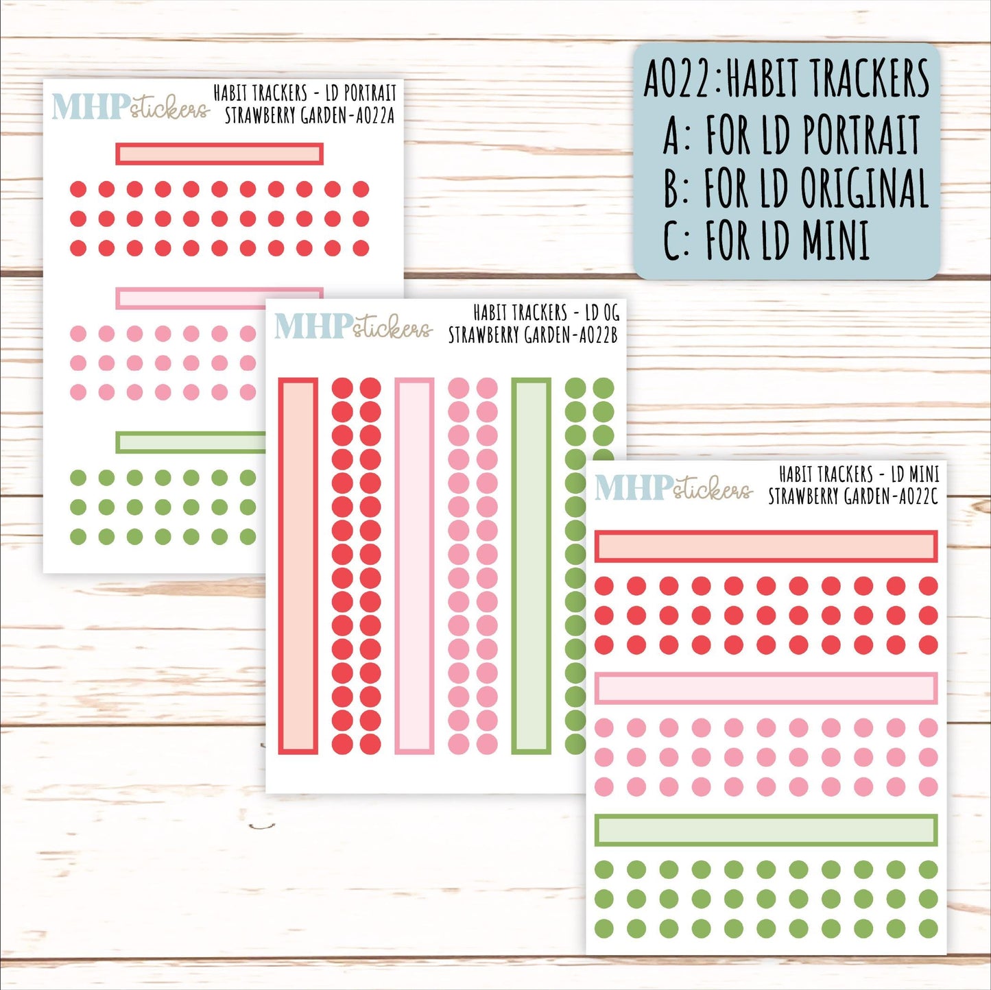 ADD-On's for Monthly Kits "Strawberry Garden" || AO-SG