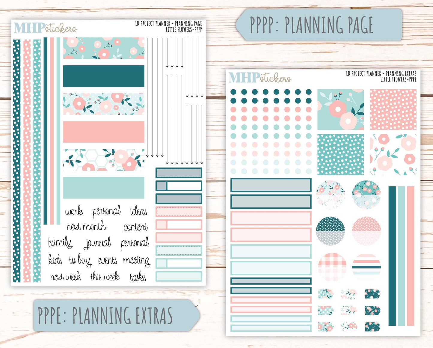 MAY Stickers for LD Project Planner "Little Flowers" || PPLF