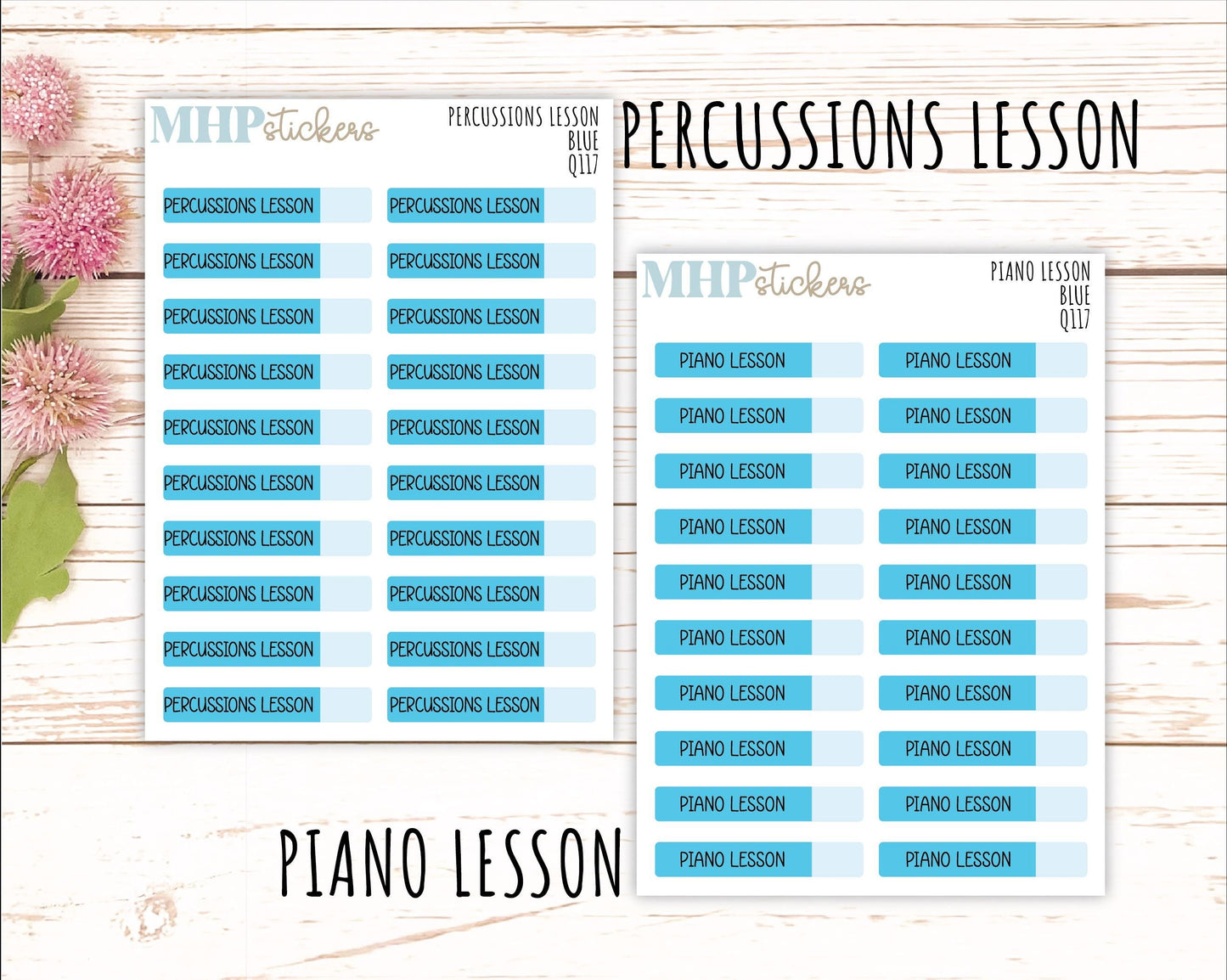 Planner Stickers for Music Lesson Schedules || Q117