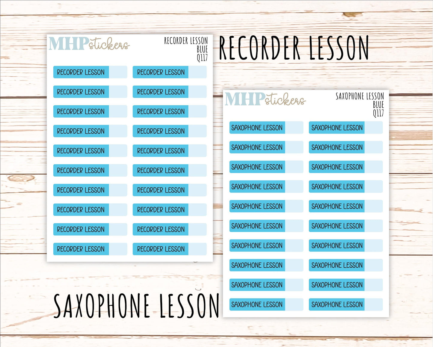 Planner Stickers for Music Lesson Schedules || Q117