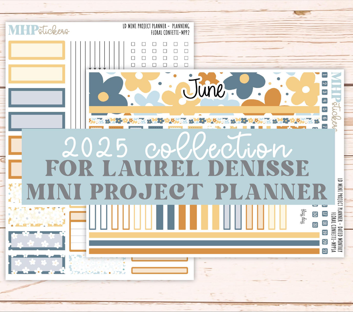 JUNE 2025 Stickers for LD Mini Project Planner "Floral Confetti" || MPPFC