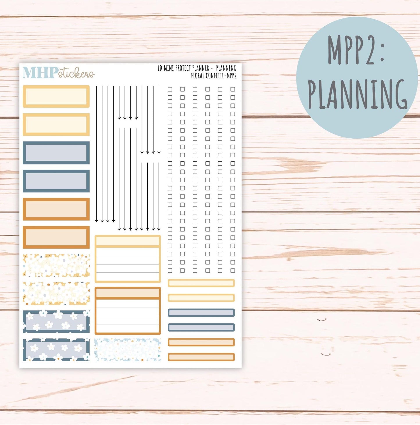 JUNE 2025 Stickers for LD Mini Project Planner "Floral Confetti" || MPPFC