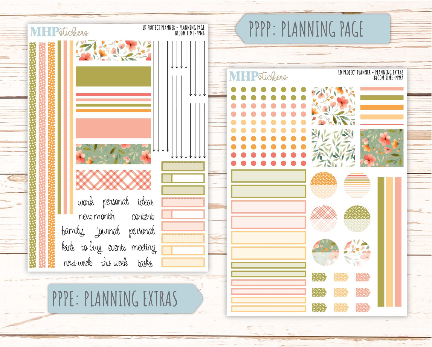 JUNE Stickers for LD Project Planner "Bloom Time" || PPBT