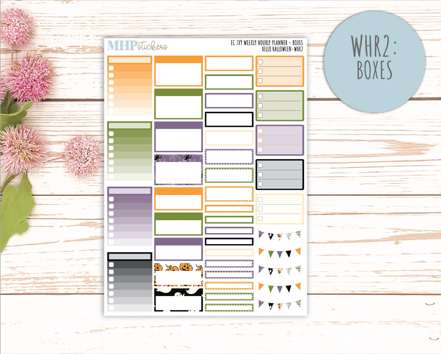 OCTOBER Weekly Hourly Planning Kits for 7x9 Erin Condren Planners. "Hello Halloween" || ECWHR