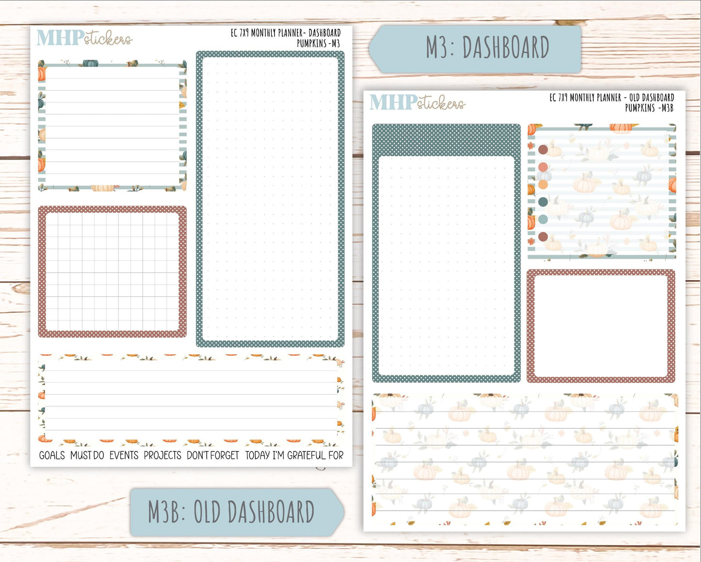 OCTOBER MONTHLY Kit for 7x9 Erin Condren Planners. 2025 Collection "Pumpkins" || ECM