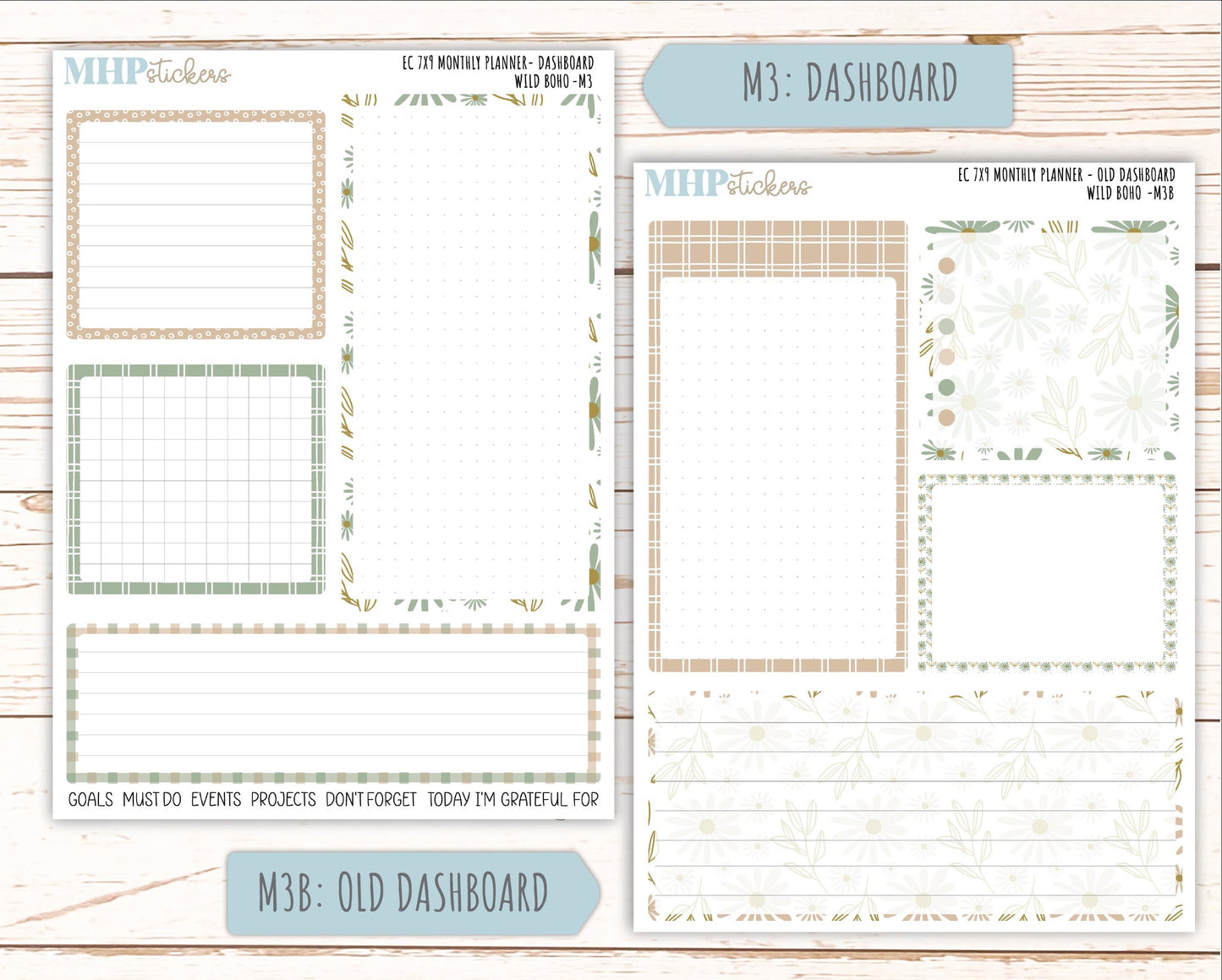 NOVEMBER MONTHLY Kit for 7x9 Erin Condren Planners. 2025 Collection "Wild Boho" || ECM