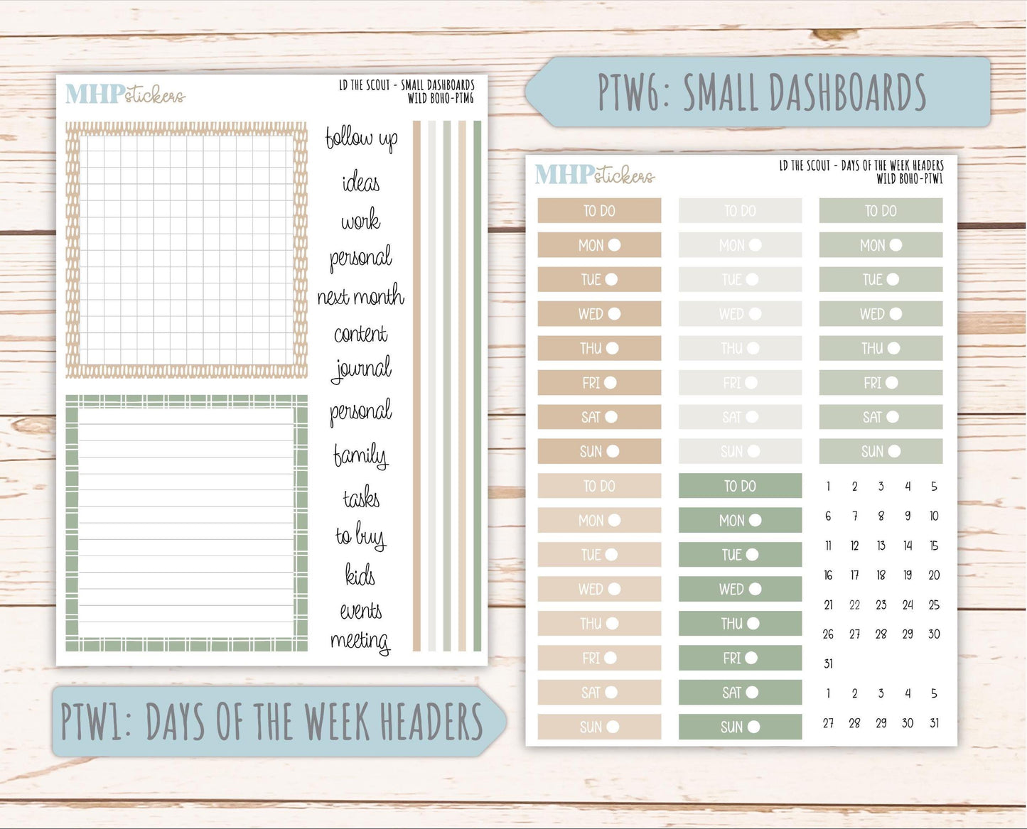 NOVEMBER 2025 Stickers for The Scout Laurel Denise Planner (formerly Portrait Planner). "Wild Boho" || PT