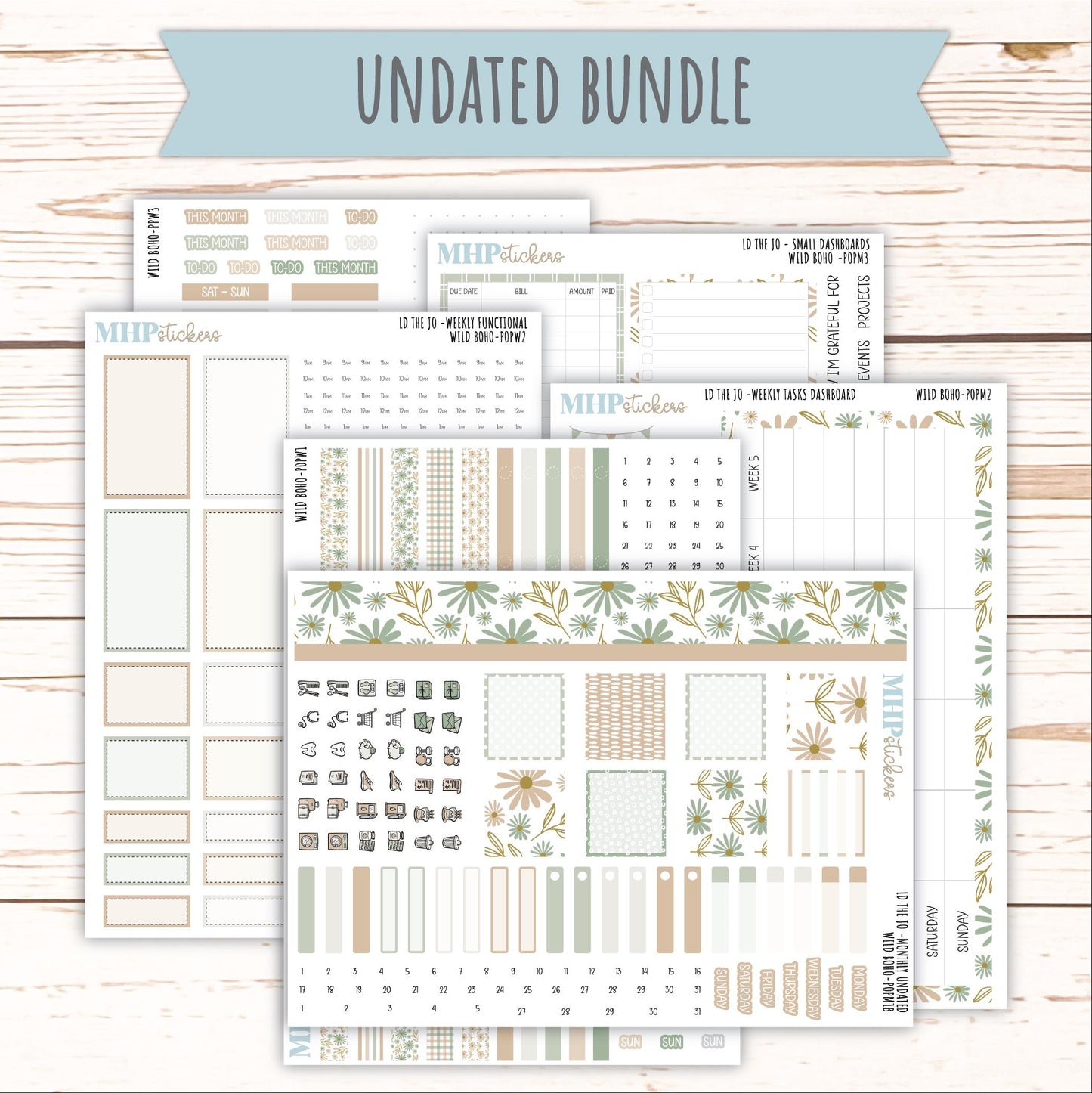NOVEMBER 2025 Stickers for The Jo Laurel Denise Planner (Formerly Pop-Up Planner) "Wild Boho" || POP