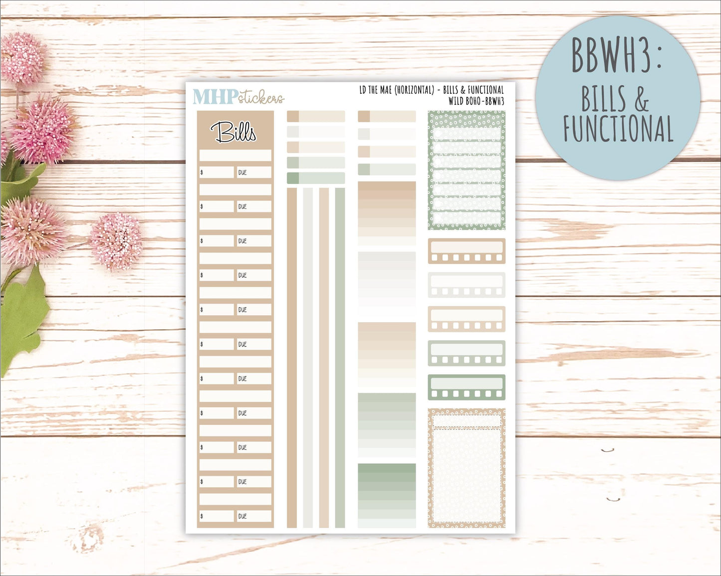 NOVEMBER 2025 Stickers for The Mae & The Kristy Laurel Denise Planners (Formerly Book Bound Planner) "Wild Boho" || BB