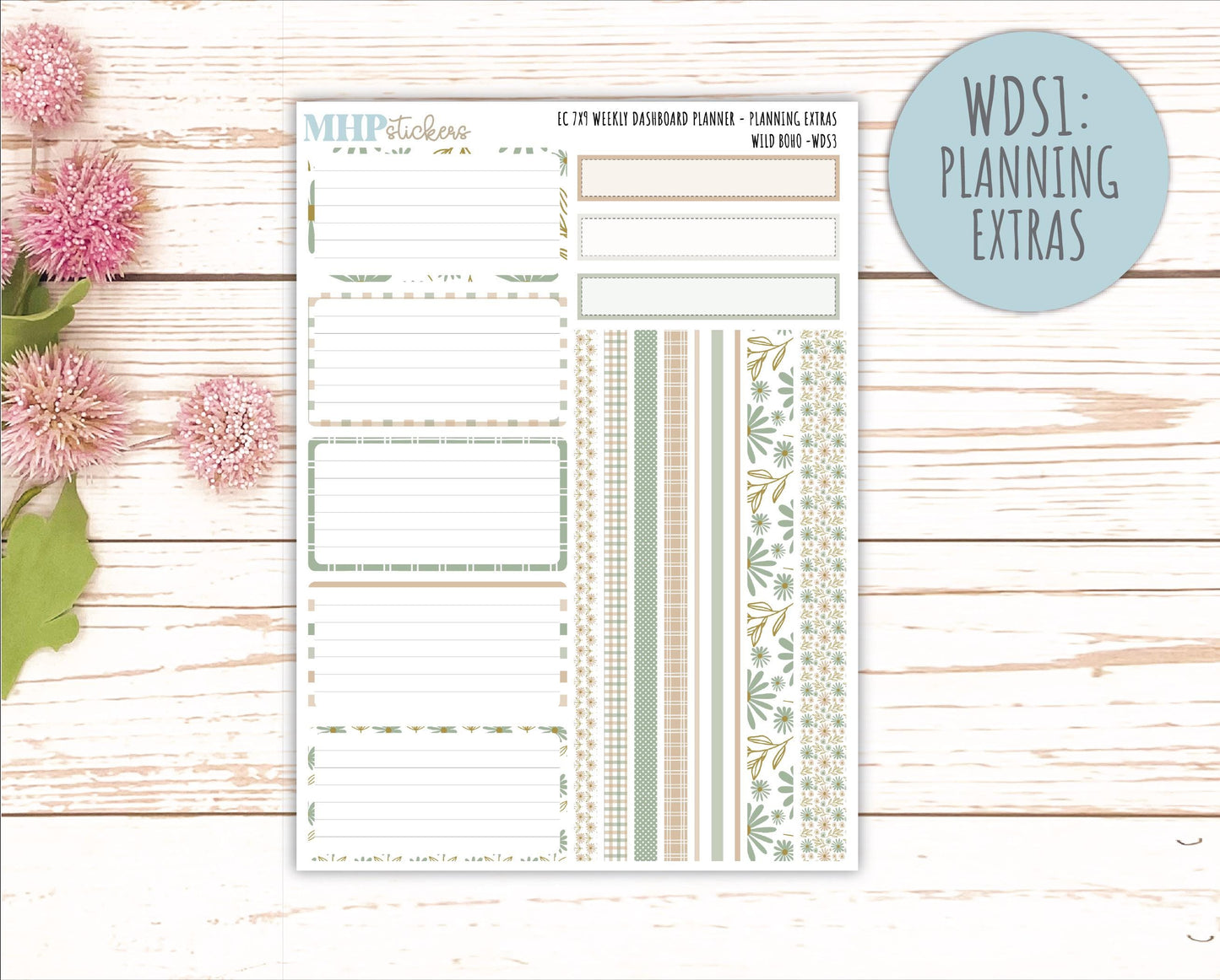 NOVEMBER Weekly Dashboard Kit for 7x9 Erin Condren Planners. "Wild Boho" || ECWDS